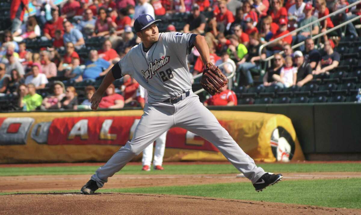 The Missions’ Elliot Morris pitches in his April 12 debut vs. the Springfield Cardinals in Springfield, Mo.