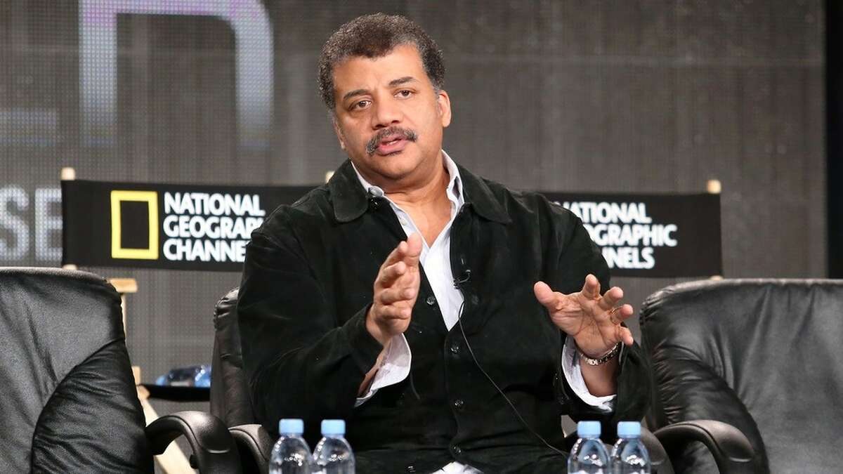 Neil deGrasse Tyson talks to TV critics about his new 'Star Talk' nighttime chat show on National Geographic Channel.  April, 2015