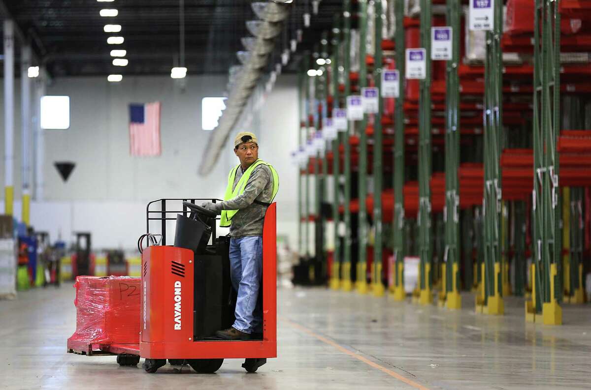 The West Side center will be used to sort packages by ZIP code from Amazon fulfillment centers, such as this one in Schertz.