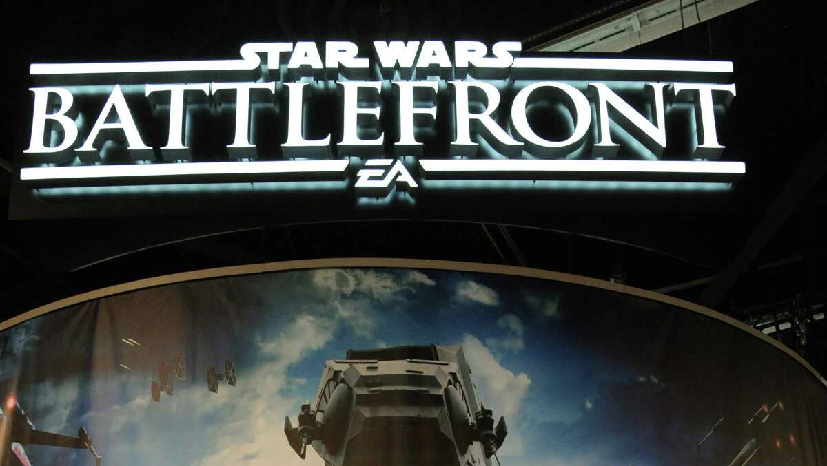 This photo shows the Star Wars: Battlefront video game exhibit at Star Wars Celebration: The Ultimate Fan Experience held at the Anaheim Convention Center on Thursday, April 16, 2015, in Anaheim, Calif. (Photo by Richard Shotwell/Invision/AP)