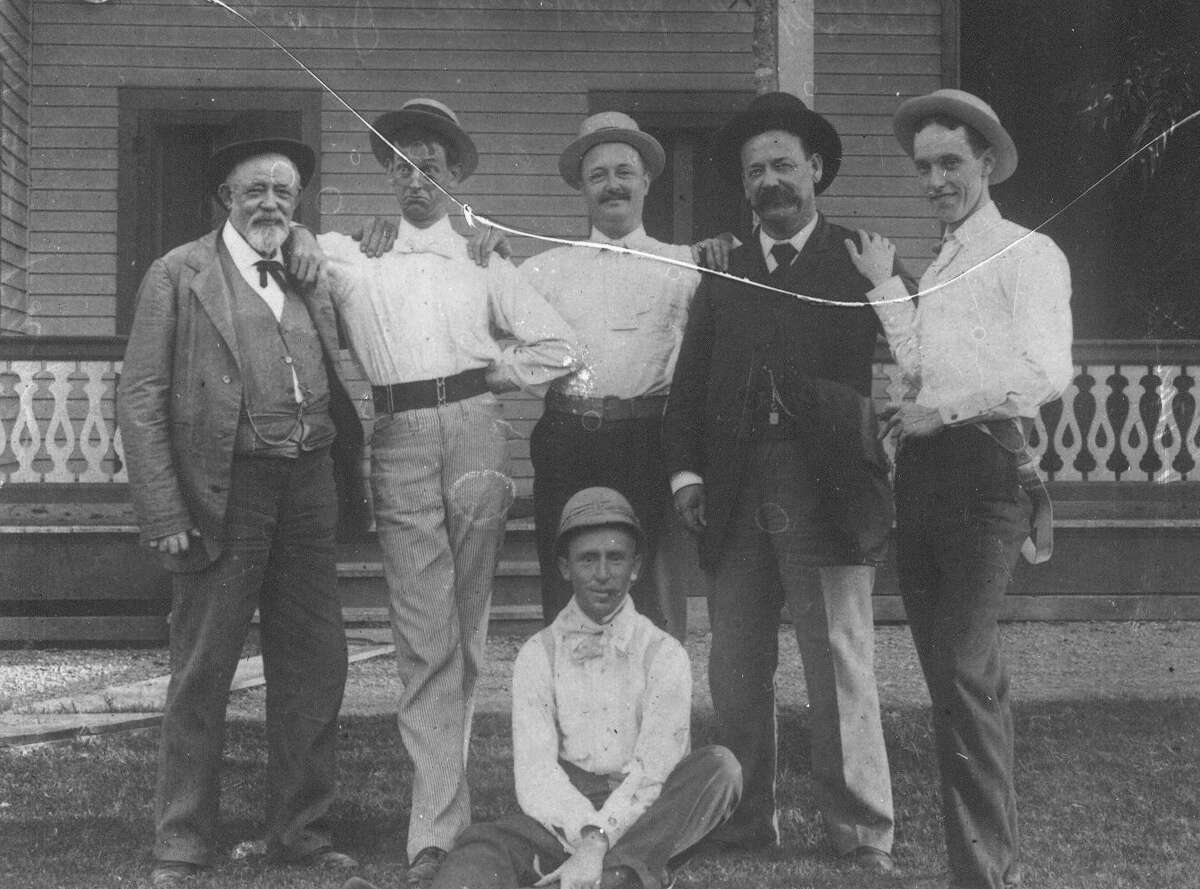 This photo from 1892 shows Mayor Bryan Callaghan (fourth from left) with a group of friends. Callaghan was the most imposing mayor during the time San Antonio operated under a mayor-council form of government.