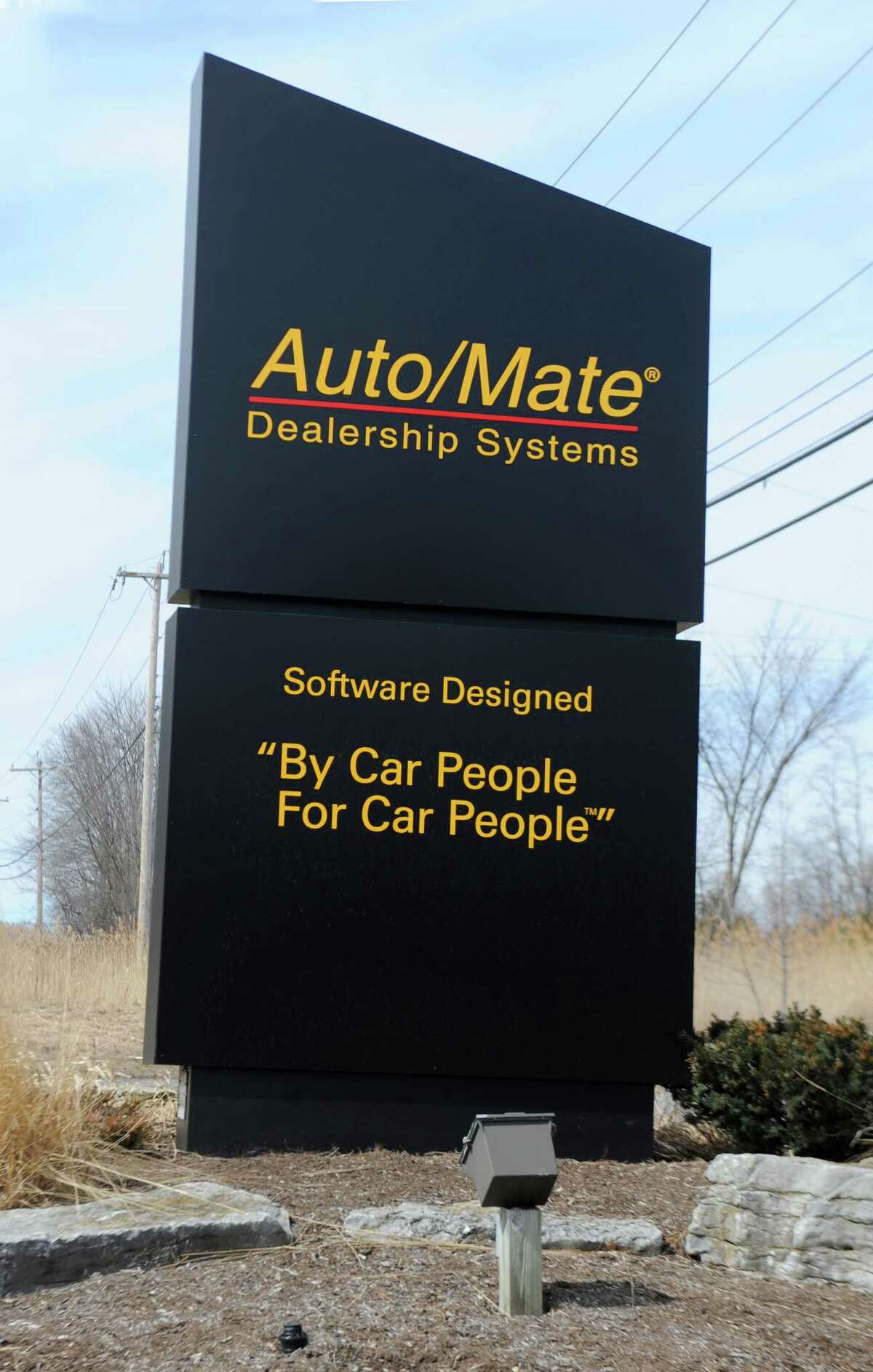 Sign in front of top work place Auto/Mate on Tuesday, March 24, 2015 in Colonie, N.Y. (Lori Van Buren / Times Union)