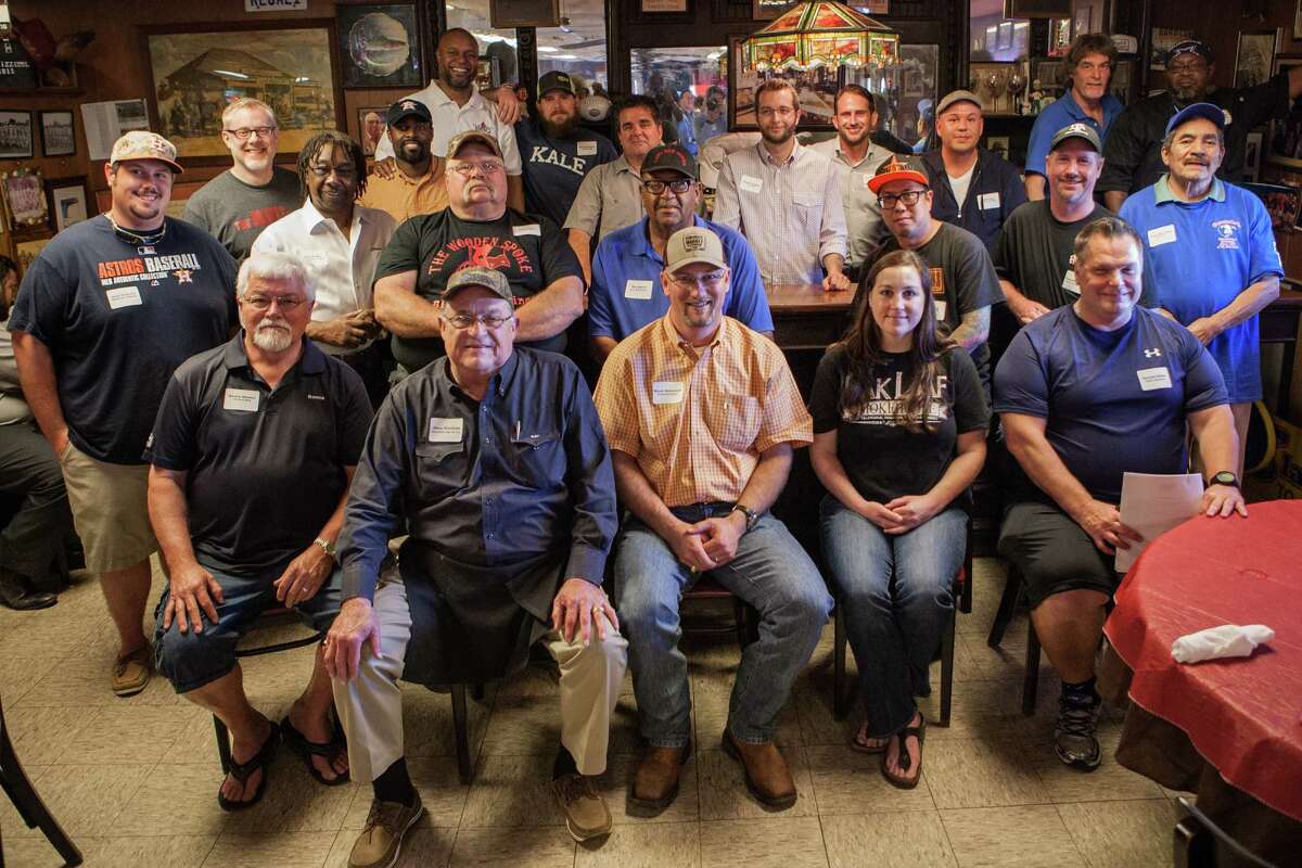 Barbecue pitmasters gathered ﻿at Pizzitola's BBQ in advance of the ﻿third annual Houston Barbecue Festival. The pitmasters had differing opinions about whether barbecue should be served with or without sauce.﻿