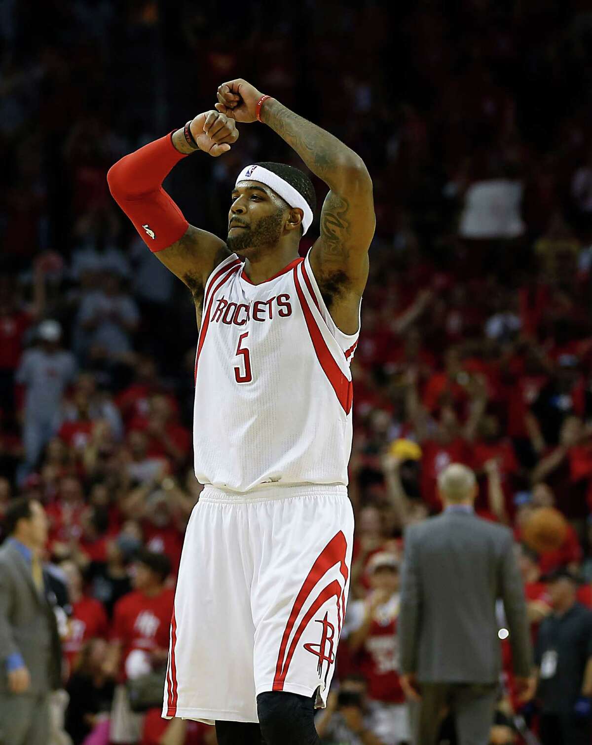 Josh Smith has thoroughly enjoyed his stint with the Rockets, and it was never more evident than in Tuesday's Game 2 against Dallas at Toyota Center. In a reserve role, he just missed a triple-double, totaling 15 points, nine assists and eight rebounds.