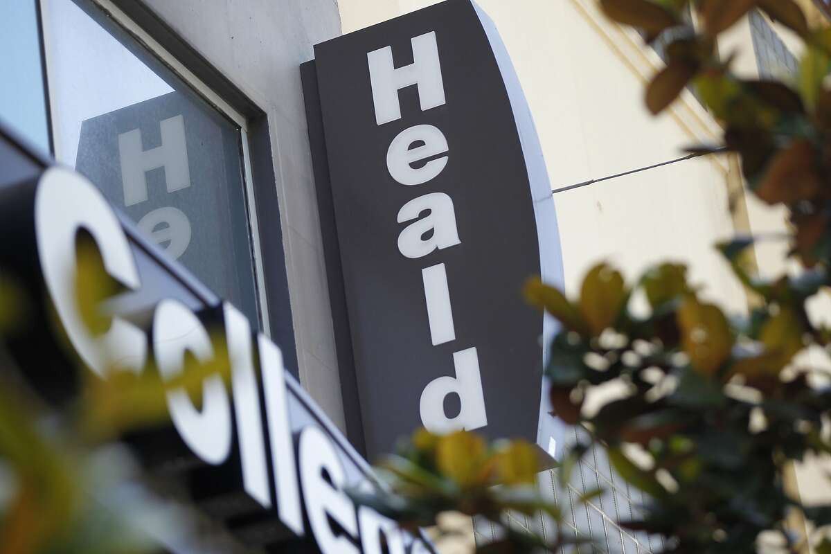 Heald College signs seen June 19, 2014 in San Francisco, Calif. Medical Assistant student Joseph Conner has been attending the college since January 2013 and says he has not received financial aid money since the first semester.