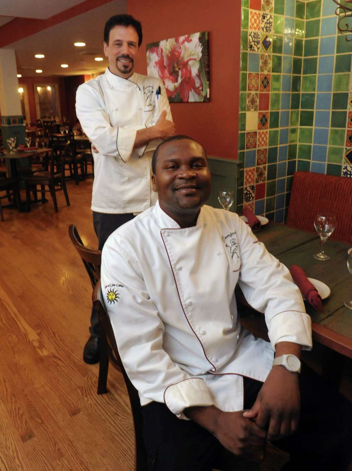 Owner/chef Carmine Sprio and chef Loubert Legros at Carmine's Restaurant at 4 Sheridan Ave on Tuesday May 21, 2013 in Albany, N.Y. (Michael P. Farrell/Times Union)