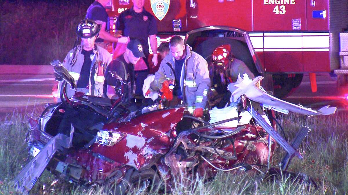 Two men died in a head-on collision Monday night on the North Side.