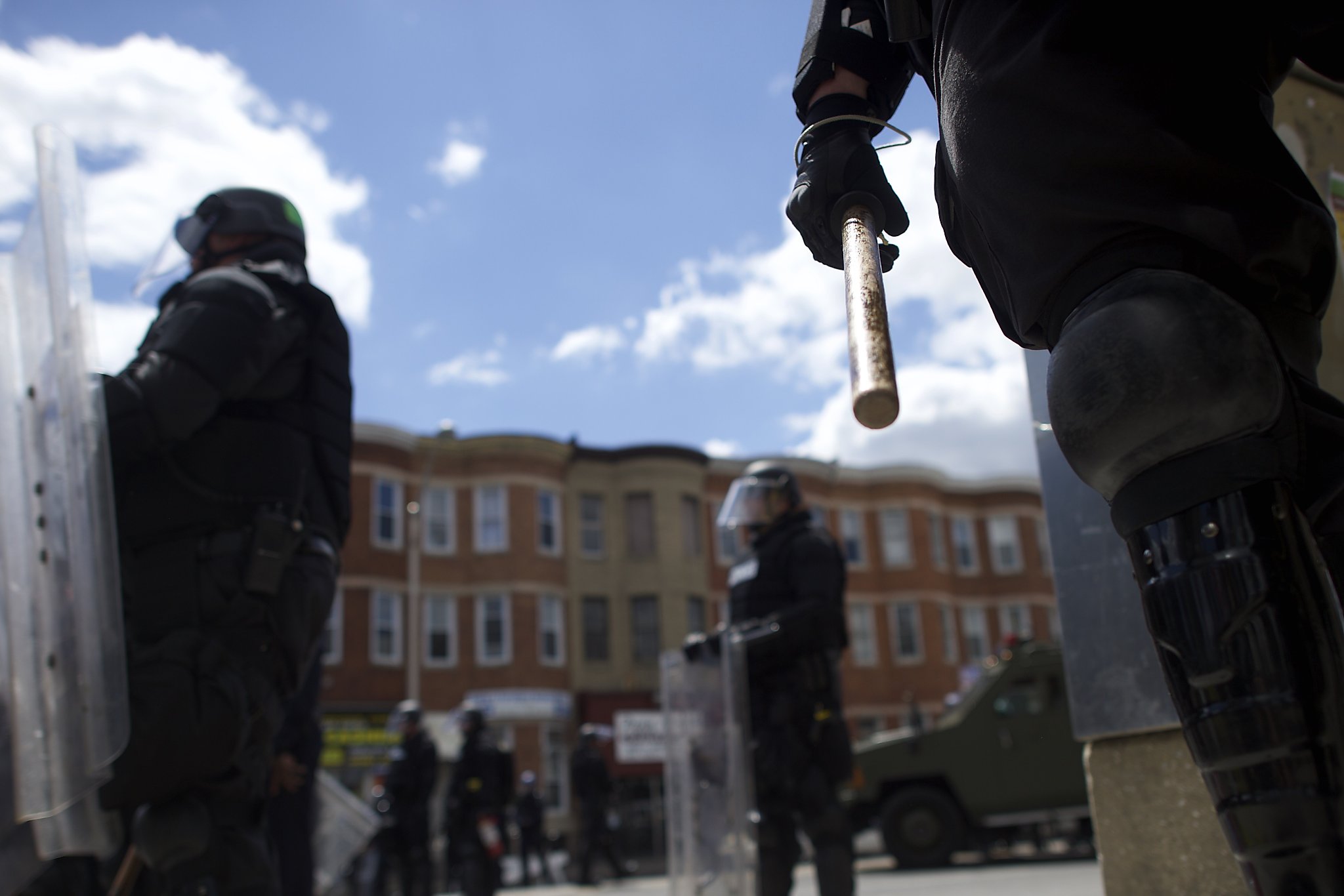 Baltimore tense a day after riots over black man’s death