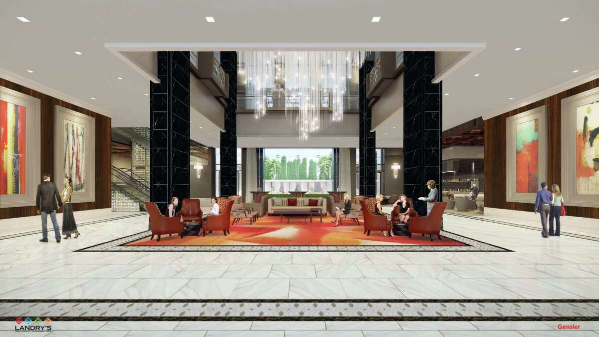 The Post Oak lobby rendering.
