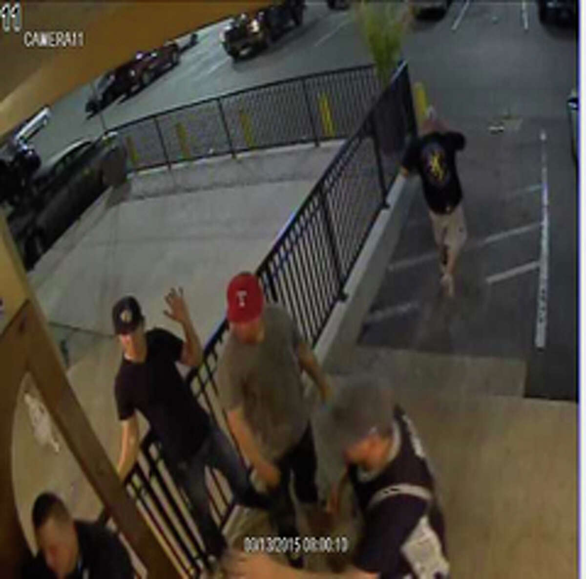 The San Antonio Police Department’s Homicide Unit requests the public’s assistance in identifying the above pictured suspect wearing a black t-shirt and black cap. On March 13, 2015 at approximately 2am, the suspect was involved in a fight outside of a bar located at 1946 SW Military Drive. The victim was knocked unconscious during the course of the fight and was left on the ground in the parking lot. The pictured suspect got into a black truck, allegedly backed up hitting another car, and then fled in a hurry running over the victim. Anyone with any information on the identity of the suspect is encouraged to call Crime Stoppers at 224-STOP. Crime Stoppers will pay up to $5000 for any information that leads to an arrest in this crime.