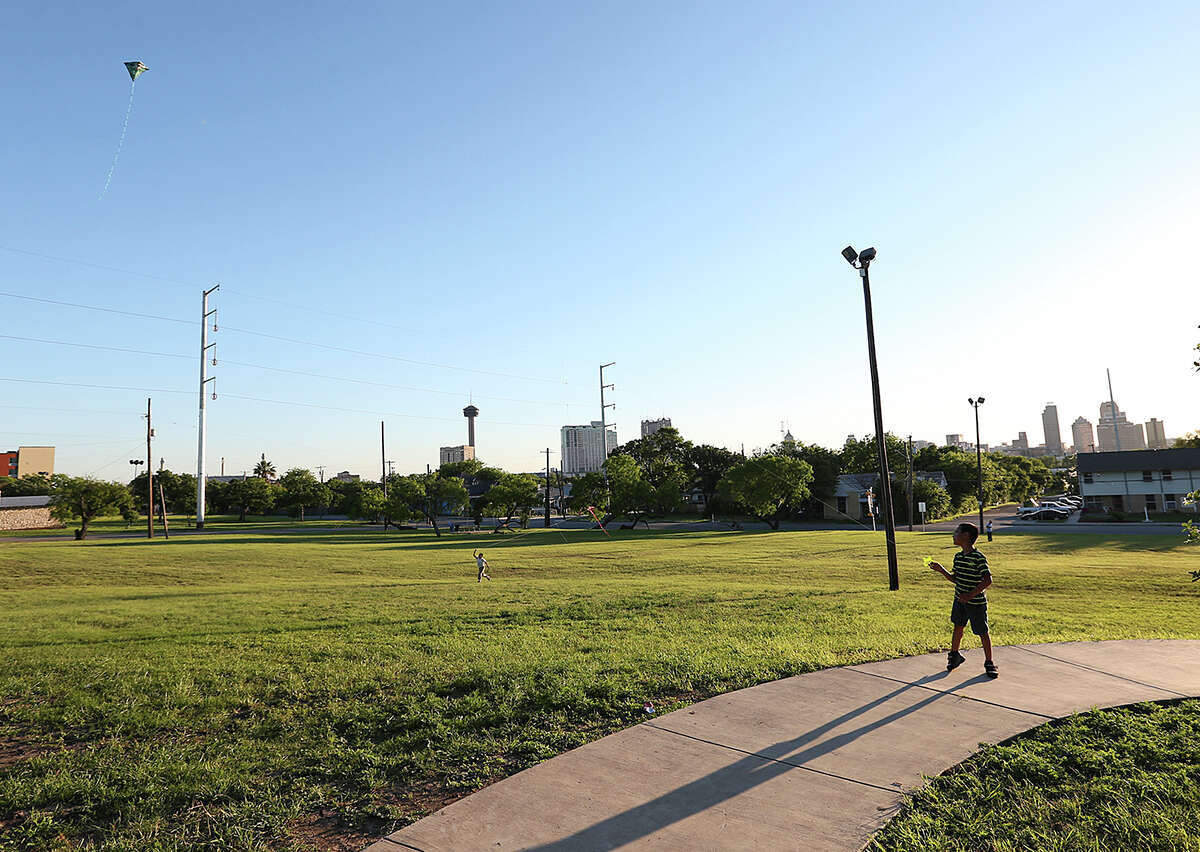 A boy flies a kite at Lockwood Park in the Dignowity Historical District, Wednesday, April 29, 2015. The neighborhood is undergoing gentrification. The San Antonio City Council got a list of recommendations on how to address gentrification during a B session meeting Wednesday.