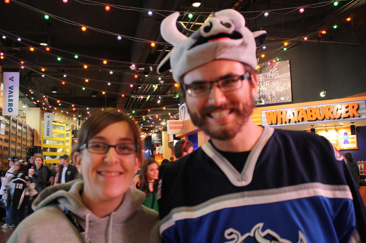 MySpy caught these happy fans Wednesday as the San Antonio Rampage faced the Oklahoma City Barons at the AT&T Center.