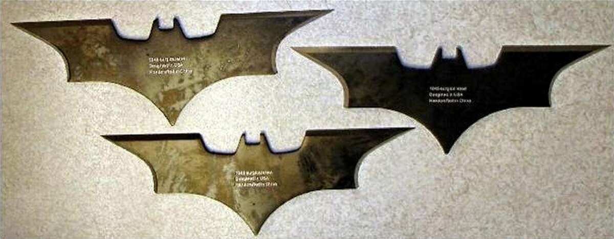 Transportation Security Administration officials foiled a traveler trying to take three similar batarangs on a flight from Chicago O'Hare International Airport in August 2014.