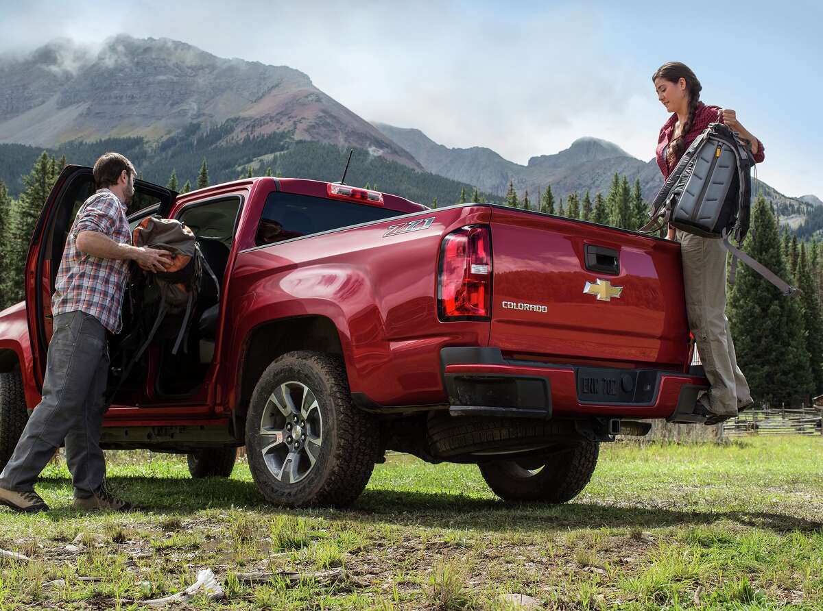 General Motors sales of trucks, including SUVs, vans and pickups, were up 36 percent in February year-over-year. Pictured: all-new Chevy Colorado.