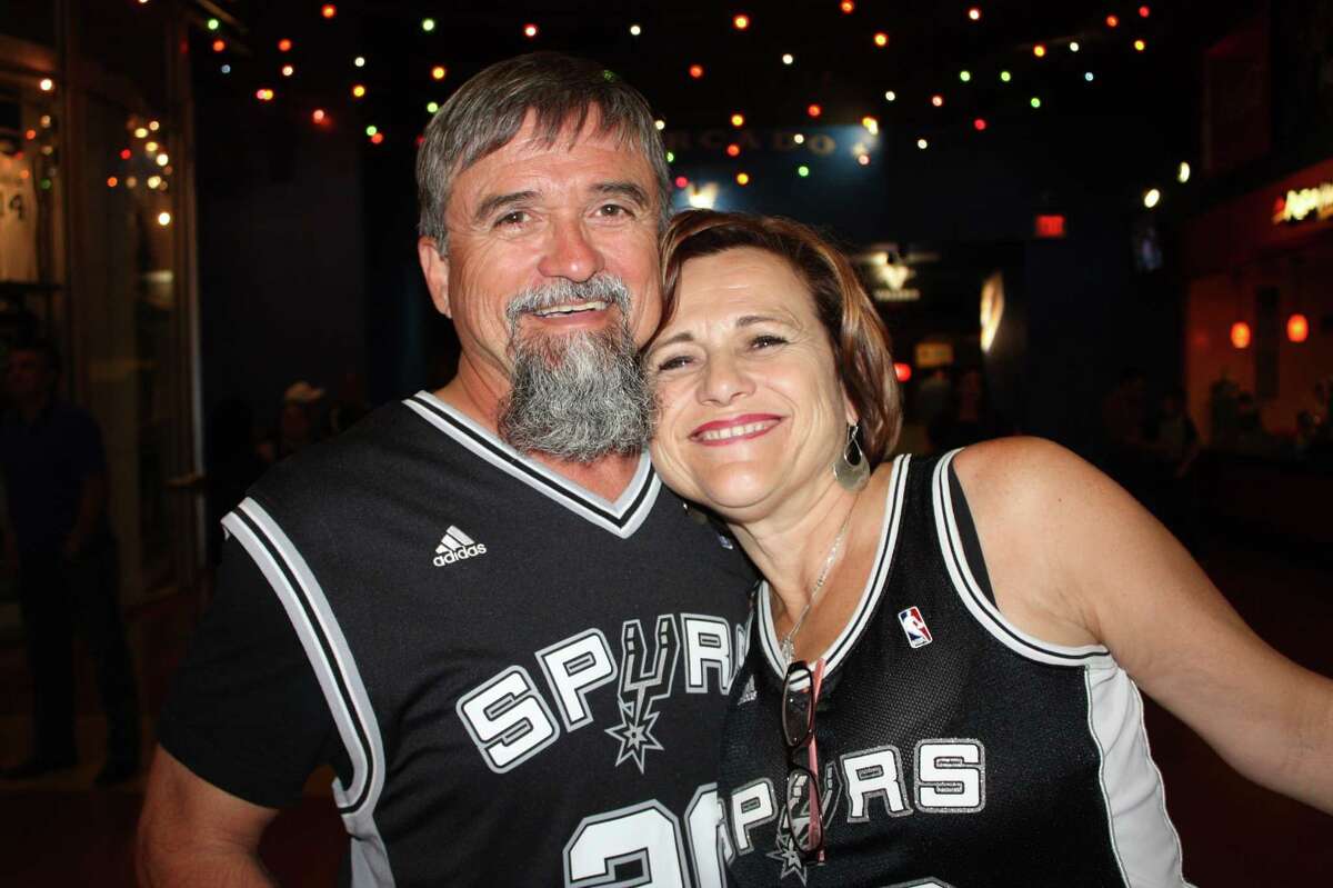 MySpy caught these fans cheering on the Spurs during Game 6 at the AT&T center on April 30, 2015.