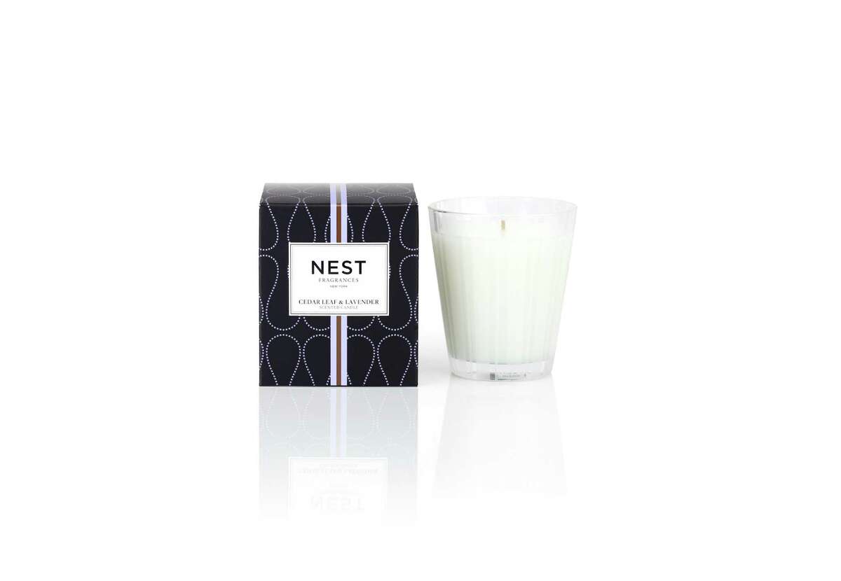 A classic candle from the new Cedar Leaf & Lavender Luxury Home Fragrance Collection from Nest.