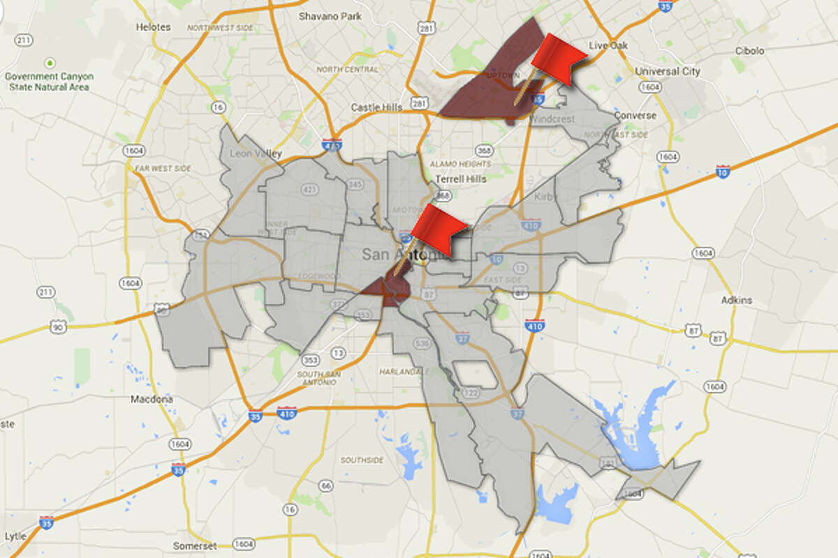 Highest juvenile probation rates in Bexar County ZIP codes