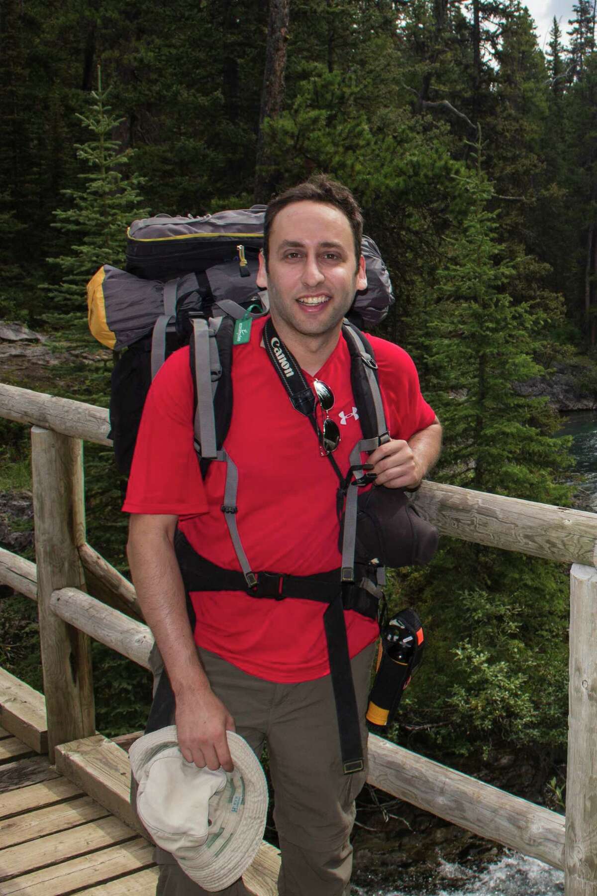Photo of Nathan Silberman taken while hiking in 2013 in Canada.