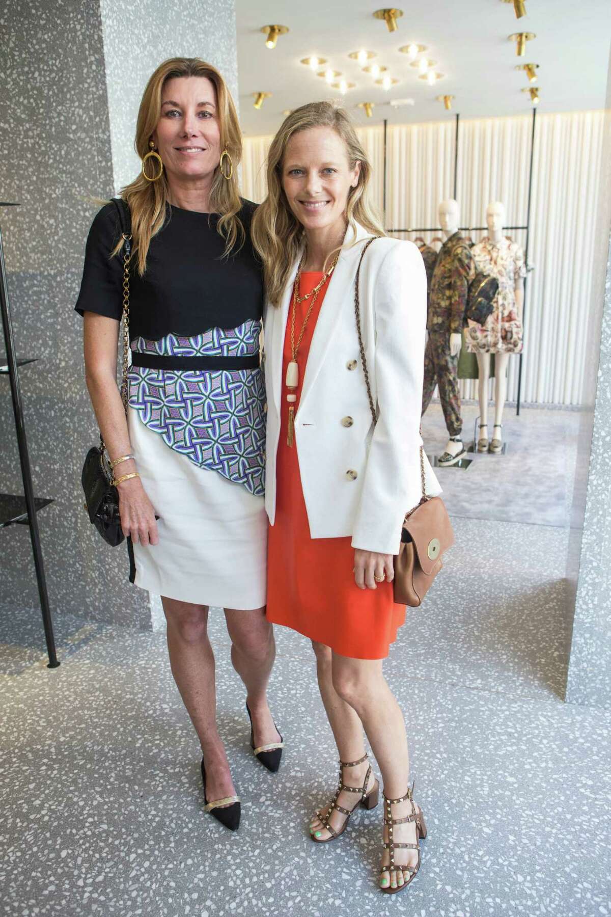 Susan Dunlevy and Katie Traina at the Valentino lunch benefiting the California Pacific Medical Center on April 28, 2015.