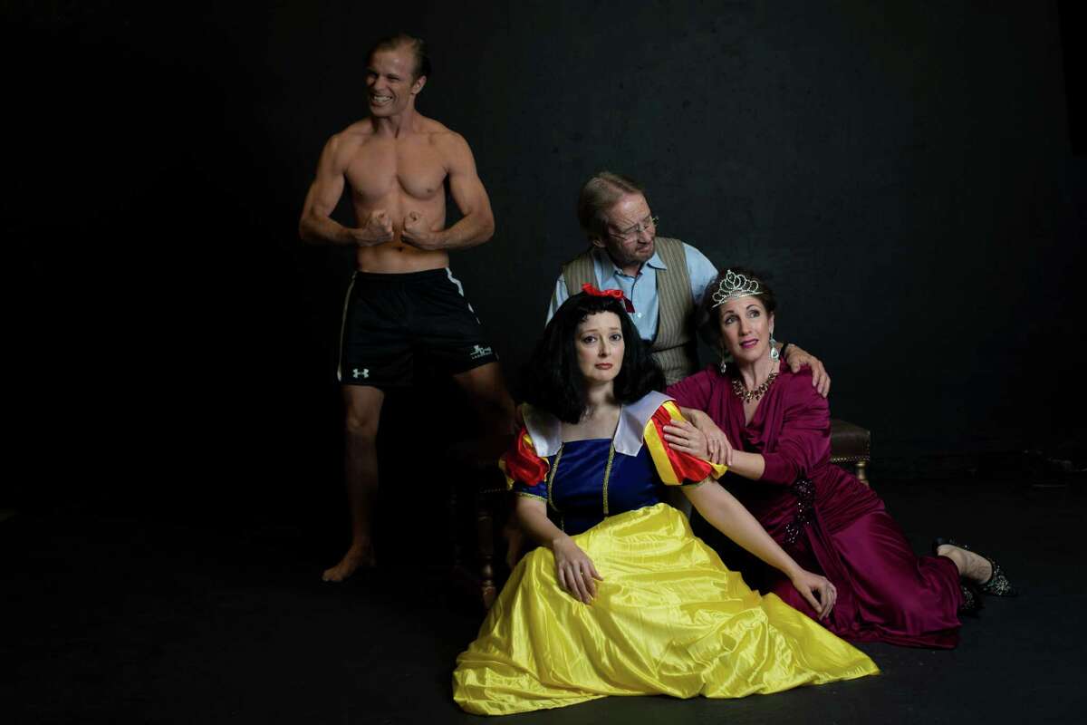 John Stillwaggon (clockwise from left) is Spike, and John O'Neill, Anna Gangai and Emily Spicer are Vanya, Sonia and Masha in Classic Theatre’s staging of Christopher Durang’s Tony Award-winning play.