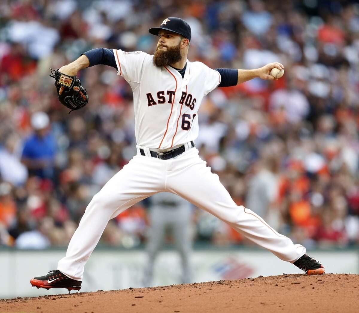 ASTROS 5. Dallas Keuchel, No. 60 Fans are waiting for him to regain his Cy Young form from last year, but the bearded lefty with his own section at Minute Maid Park has earned his ranking on this list with his work over the past couple seasons. Another guy who should be around for a while.