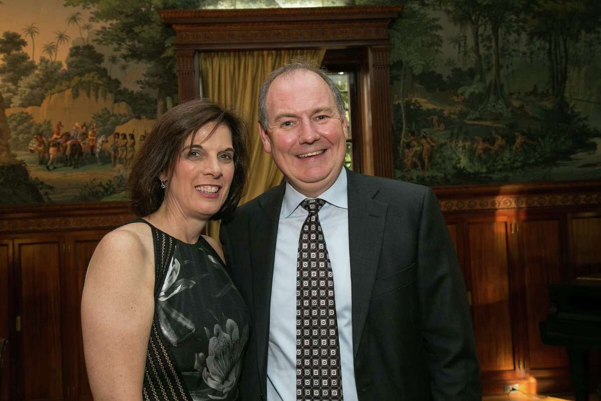 Mara and Tom Buchholz at a VIP reception at the Brazilian ambassador's residence as part of the 2015 Conversation With a Living Legend in Washington, D.C.