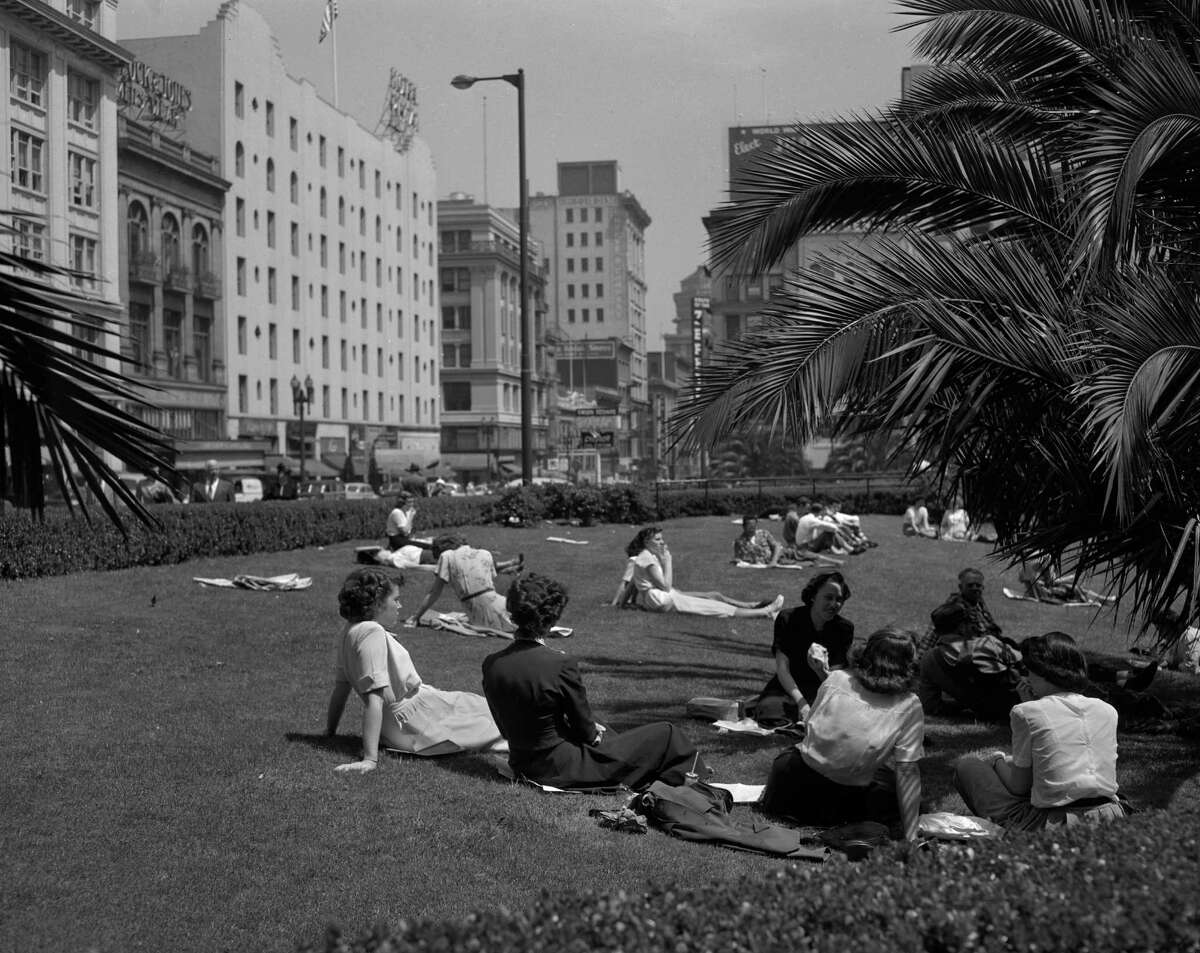 1950年5月23日，旧金山，联合广场的中午