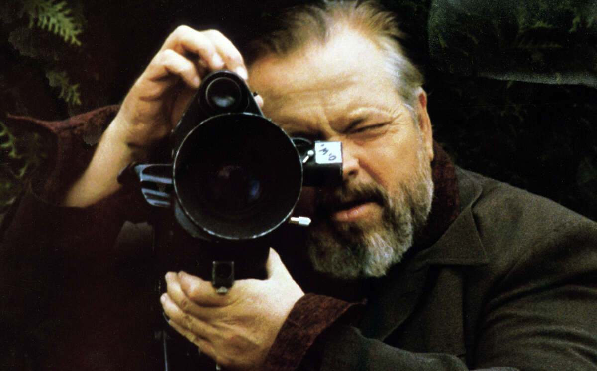 Orson Welles on the set of “F for Fake” in 1973.