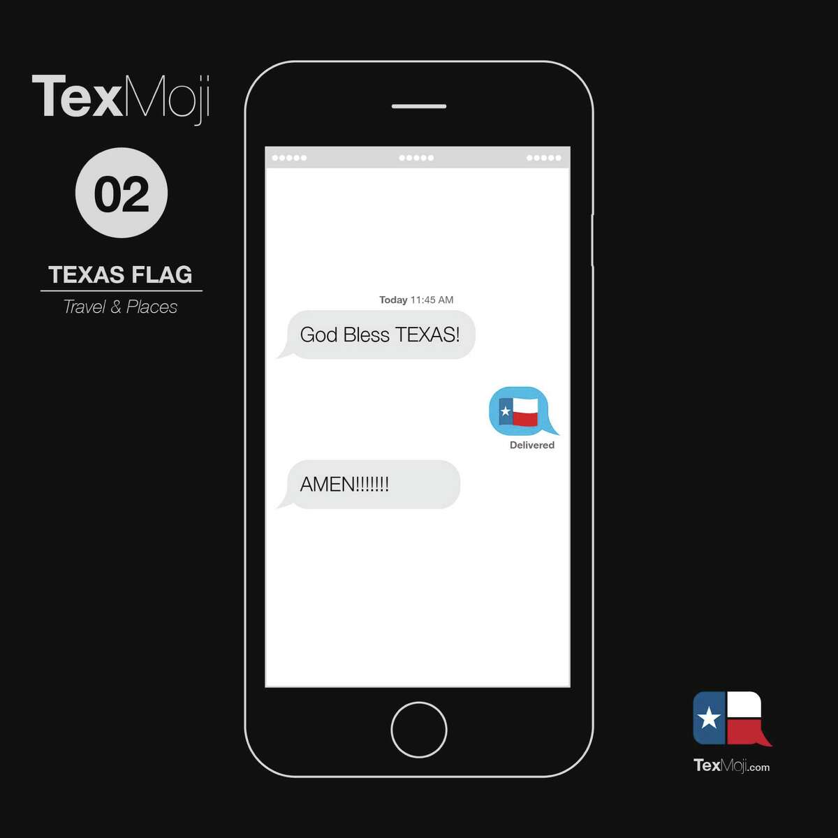 A new line of Texas-centric emojis called TexMojis may soon be hitting smartphone app stores. (courtesy of Sean Campton / TexMojis)