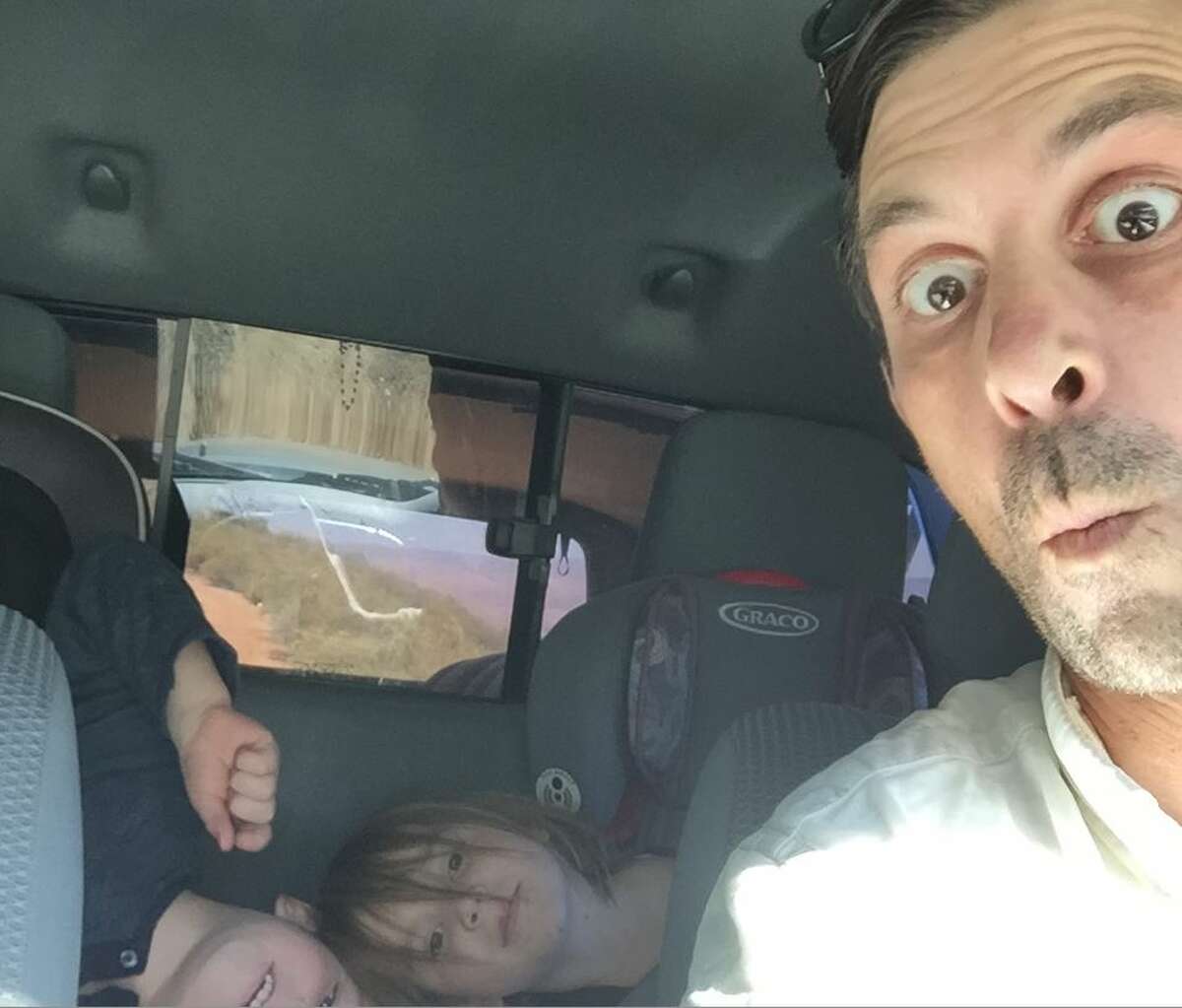 Nick Vlahos and two of his young children were rescued after being stranded in a remote part of Sierra County during a camping trip this week.