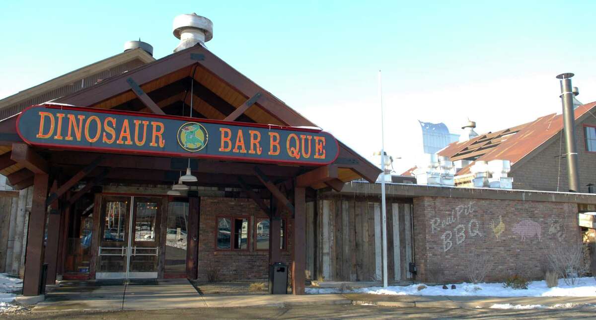 Exterior of the new Dinosaur Bar-B-Que, on River St. in downtown Troy, NY, on Monday, Jan. 10, 2011. The Bar-B-Que new chain location is now at the site of the former Castaway's and other restaurants on River St. along the Hudson River in Troy. The chain motto is "Always Good Smoke". Photos for Matters of Taste Restaurant review column. (Luanne M. Ferris / Times Union )