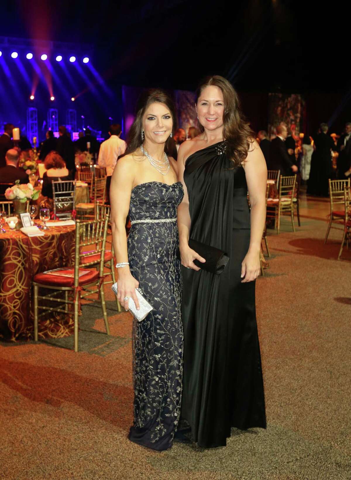 Monica Hartland and Julie Pitts at the 2015 Alley Theatre Ball at NRG Stadium.