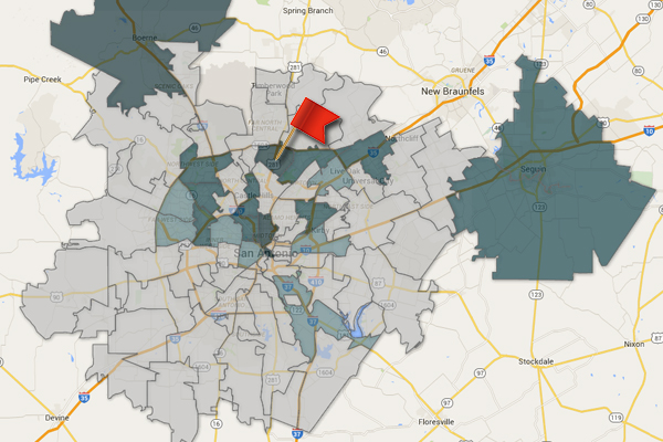 Map: San Antonio ZIP codes with the most companies