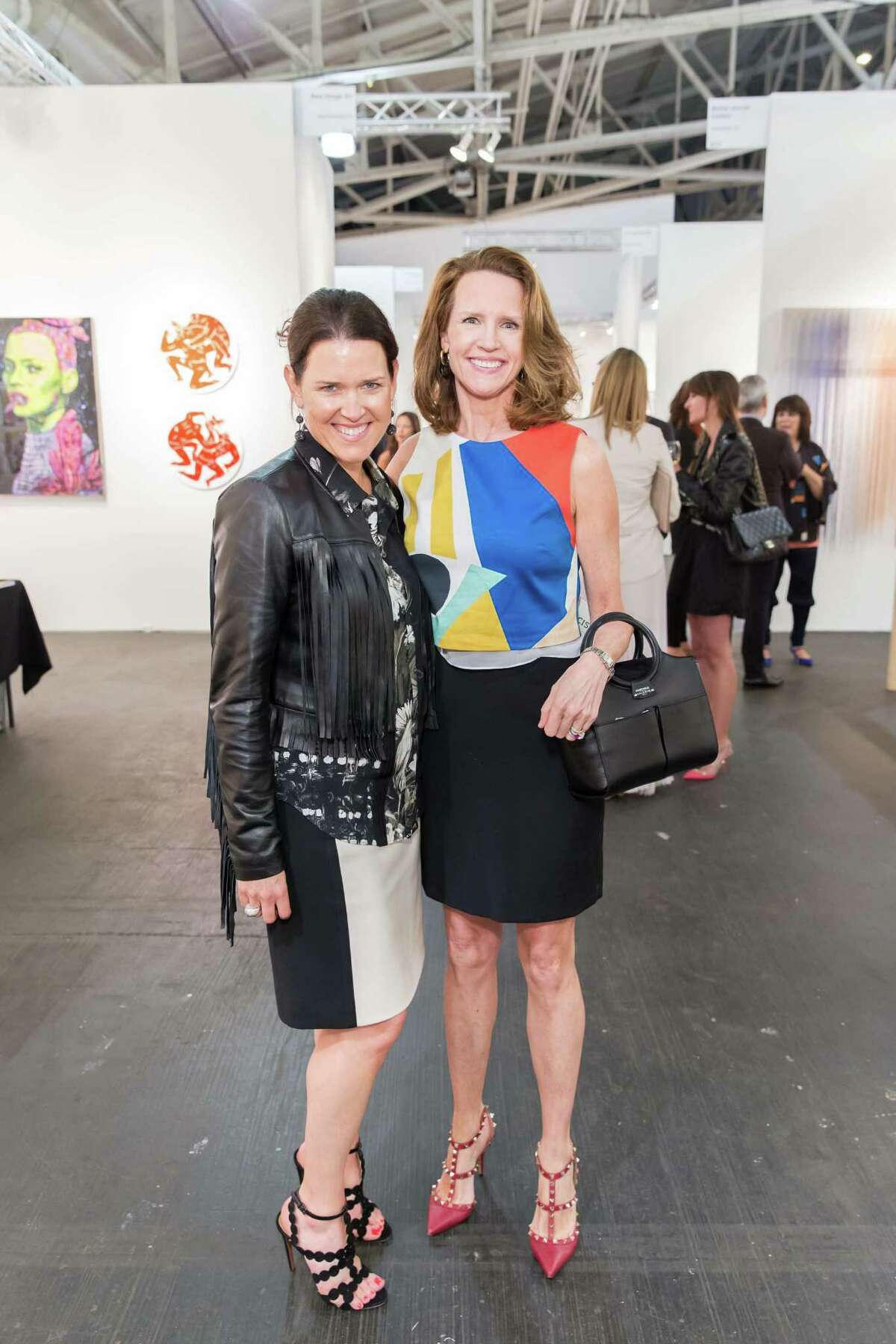 Kendall Wilkinson and Barbara Vaughn Hoimes at the Art Market San Francisco Benefit Preview Reception on April 29, 2015.