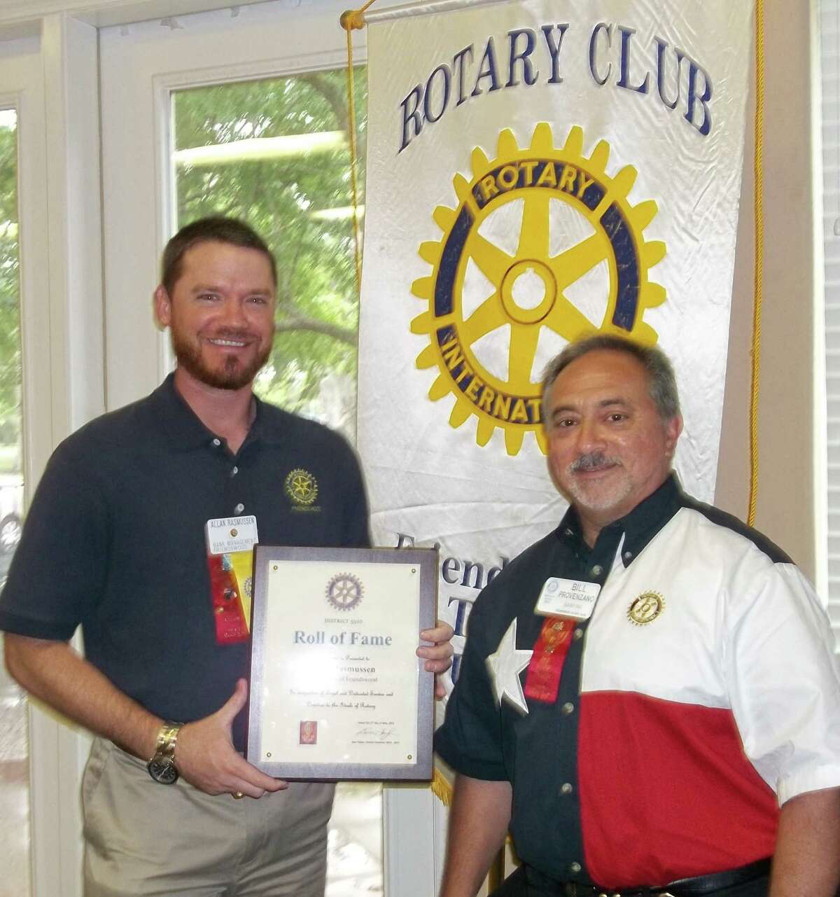 Allan Rasmussen was inducted into the Roll of Fame, a Rotary District 5910 program intended to honor Rotarians who demonstrate outstanding service to the social service organization and their local communities.