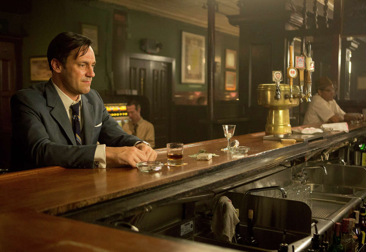 Above: Jon Hamm as ad exec Don Draper on “Mad Men,” which concludes this weekend after seven seasons.