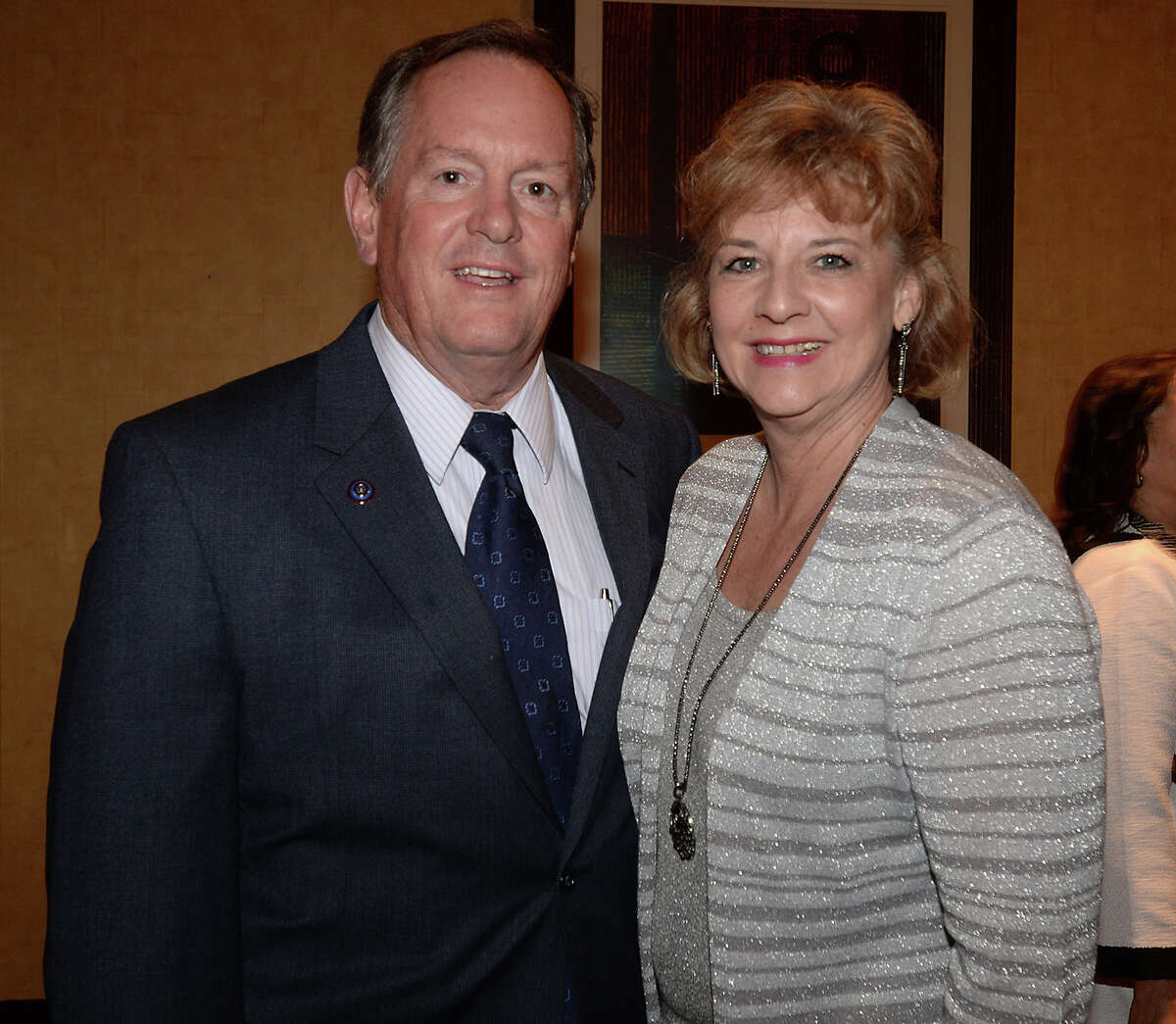 Vernon and Sheree Pierce attended the Hats Off to Jim Rich banquet held by Quota International of Southeast Texas Tuesday night at Holiday Inn and Suites. Outgoing Beaumont Chamber of Commerce president Jim Rich was awarded the organization's "Person of the Year" award at the event. Photo taken Tuesday, May 12, 2015 Kim Brent/The Enterprise