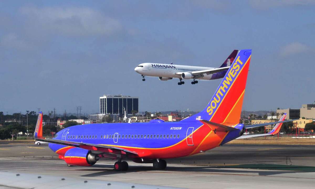 File photo on May 16, 2013 of Southwest Airlines Boeing 737 aircraft. A UC Berkeley student who was removed from a Southwest Airlines plane after a fellow passenger heard him speaking in Arabic on his mobile phone