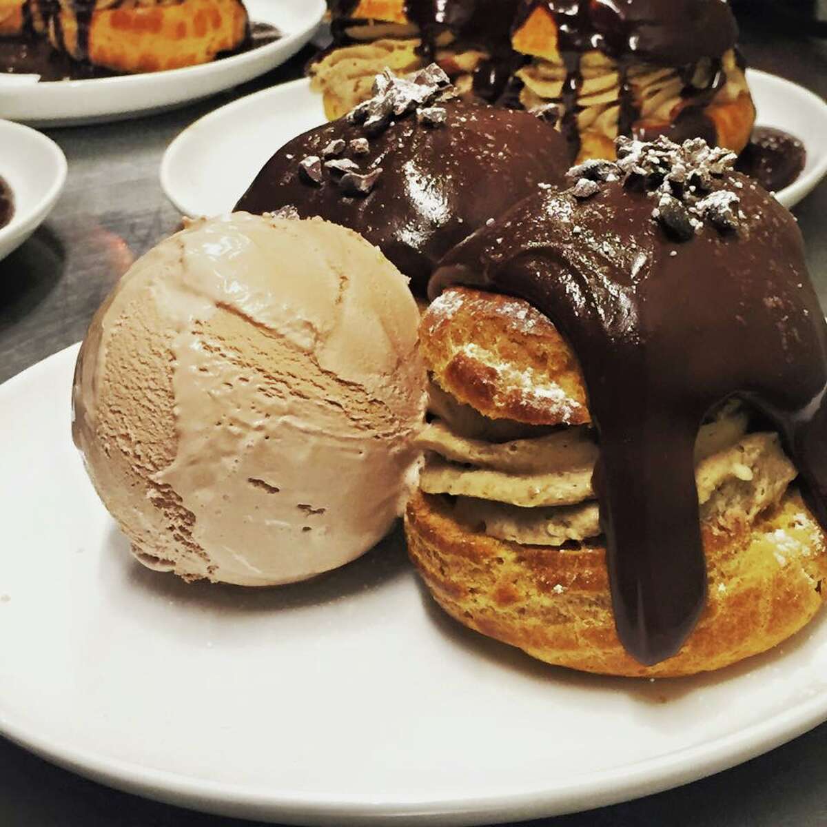 Kicking off Culinaria Festival this week, Boiler House treated diners to a profiterole filled with mascarpone-coffee mousse, espresso ganache, smoked nutella ice cream.