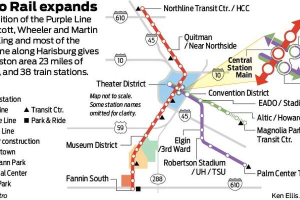 Downtown Houston Metro Rail Map 2236