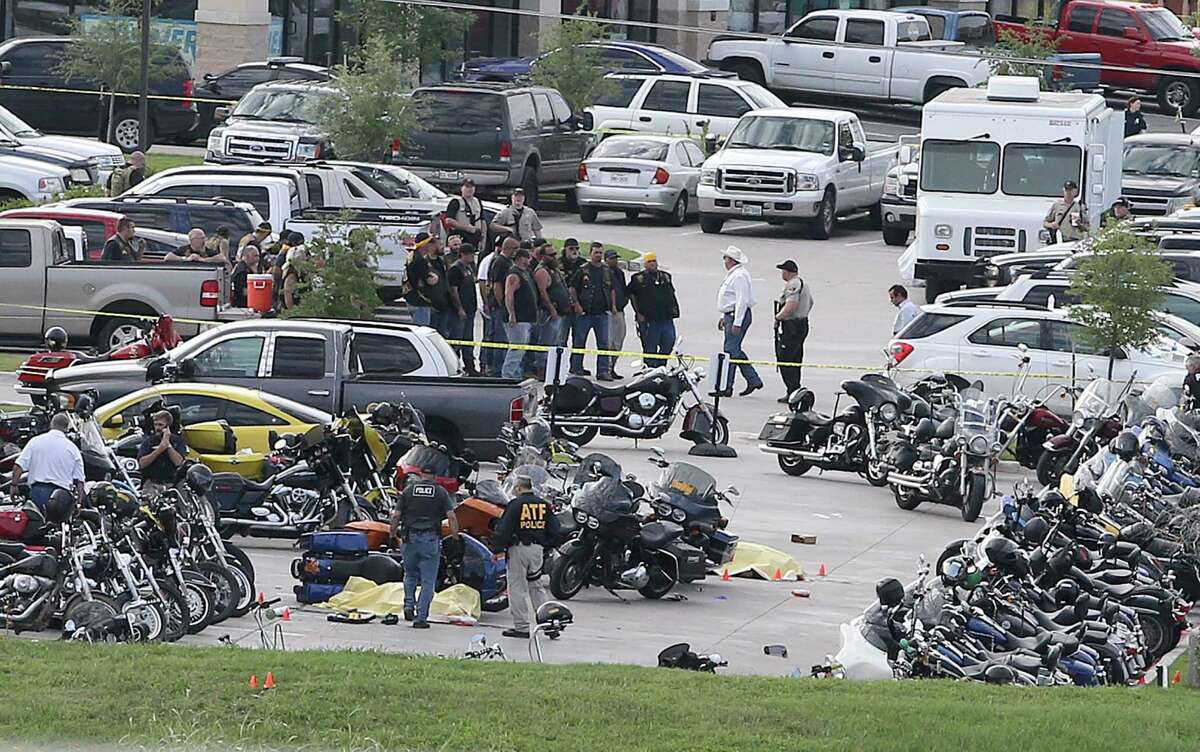 Authorities said hundreds of members of at least five rival motorcycle gangs met at the Twin Peaks Restaurant in Waco before a fight escalated in the parking lot that left nine dead and sent at least 18 to the hospital.﻿