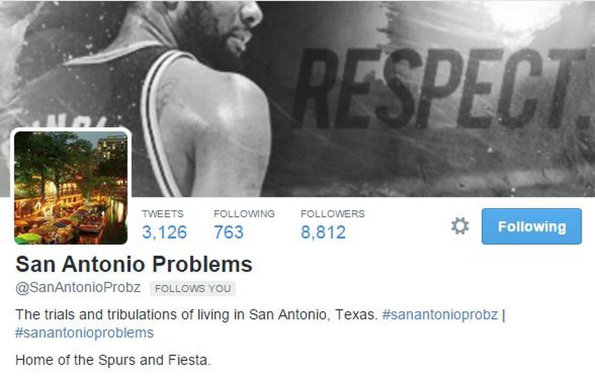 3. @SanAntonioProbz "The trials and tribulations of living in San Antonio, Texas" Tweets that will get Mr. President better acquainted with San Antonio, in the funniest way possible. Add some laughs to your timeline by following this account. 