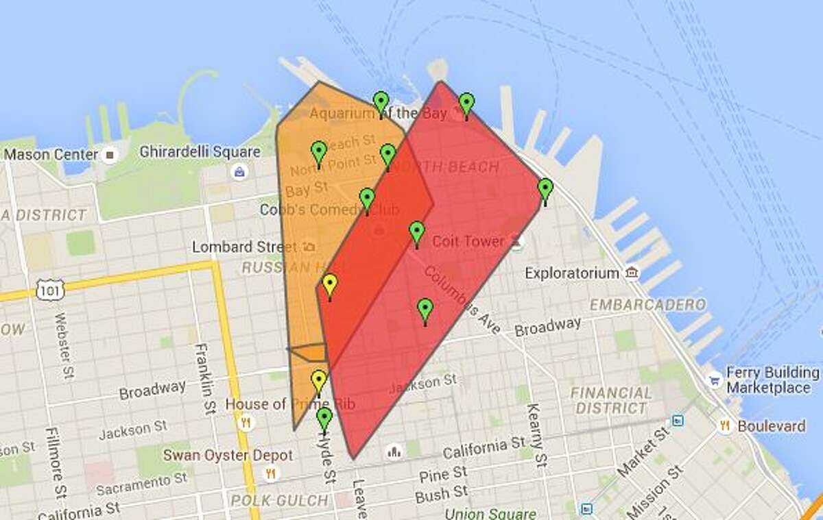 A power outage was affecting roughly 7,500 customers in San Francisco the afternoon of Monday, May 19.
