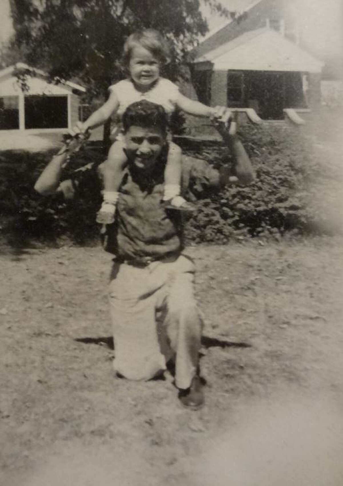 Naomi Shihab Nye and her father Aziz in about 1954.