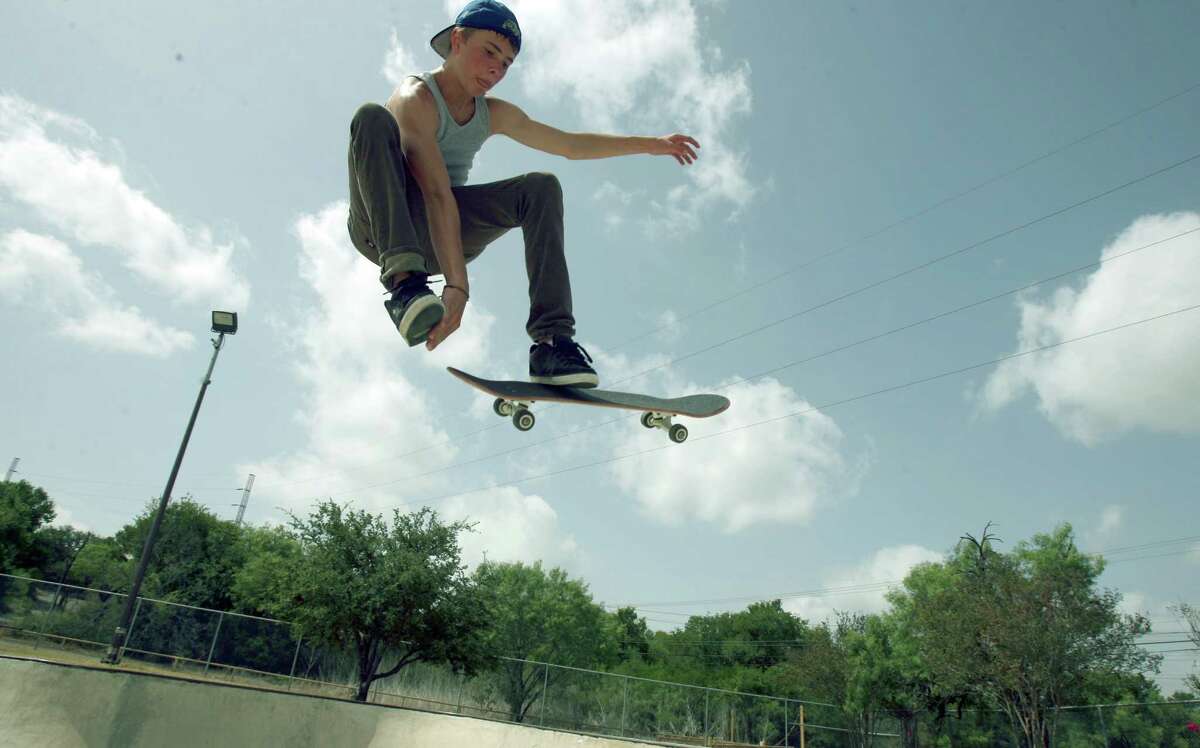 In this 2008 photo, Tyler Barton rides his skateboard at Ladybird Johnson skatepark on Nacogdoches Road.