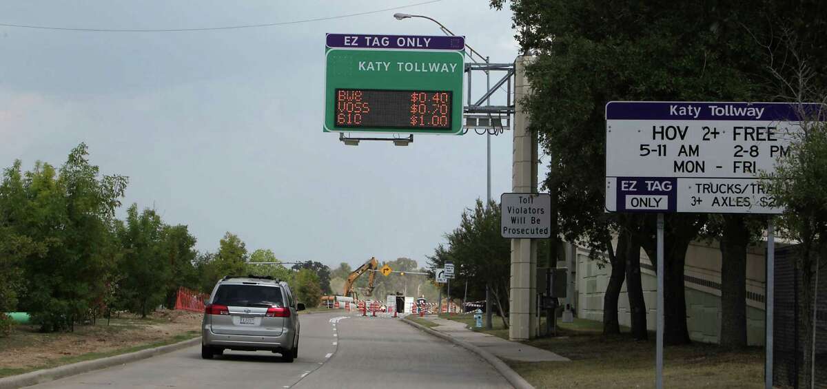 The Katy Managed Lane entrance near the METRO Addicks Park and Ride location.