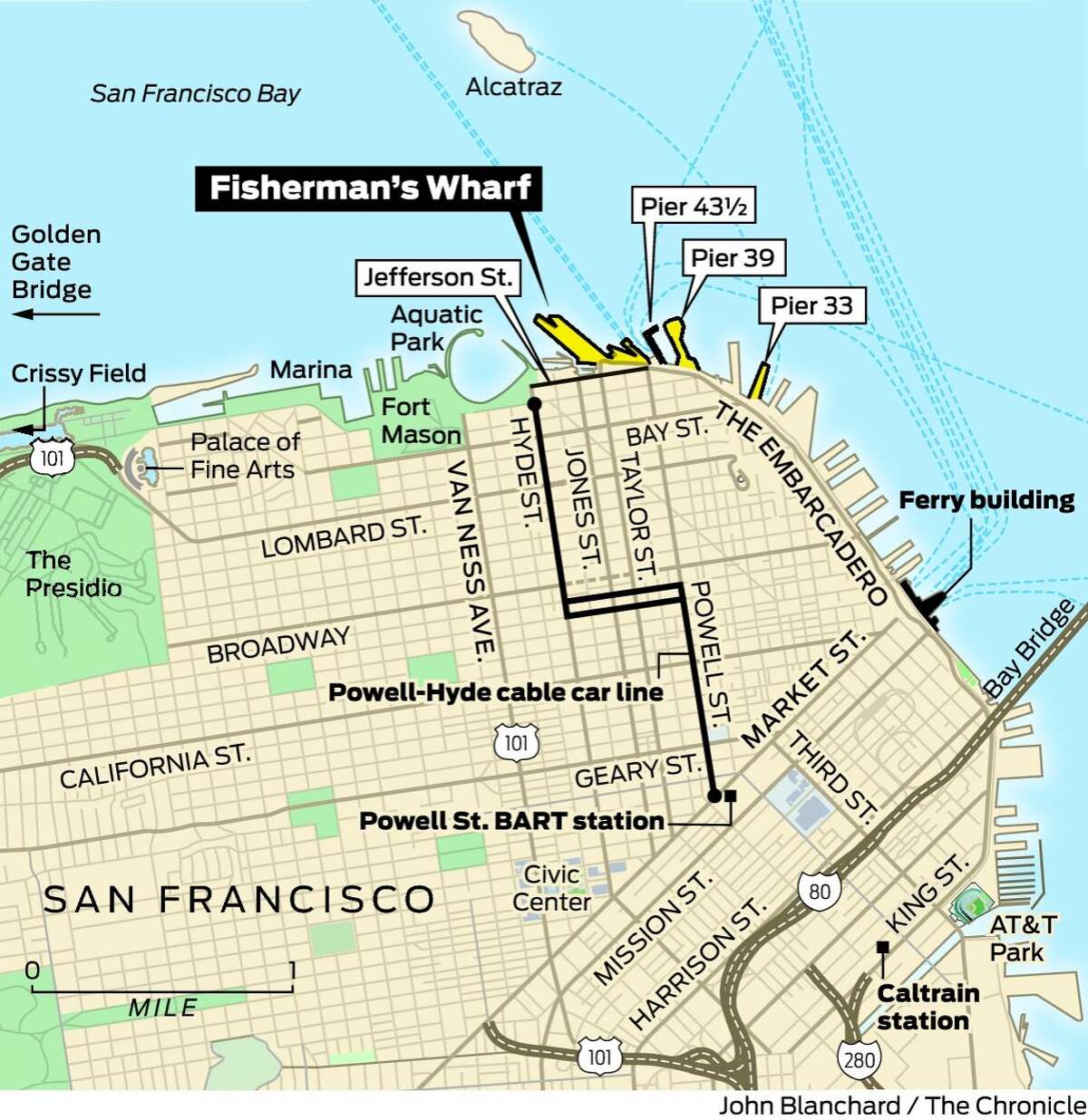 San Francisco Cruise Port Map Tourist Map Of English