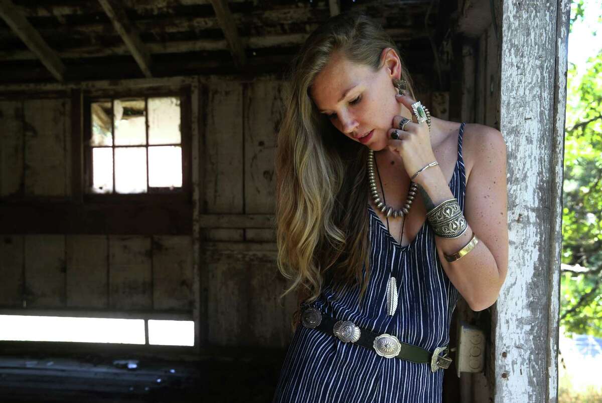 Sonoma County stylist Amy Soderlind models fashion ensembles for upcoming music festivals. She works frequently with the brand Free People, and with musicians.