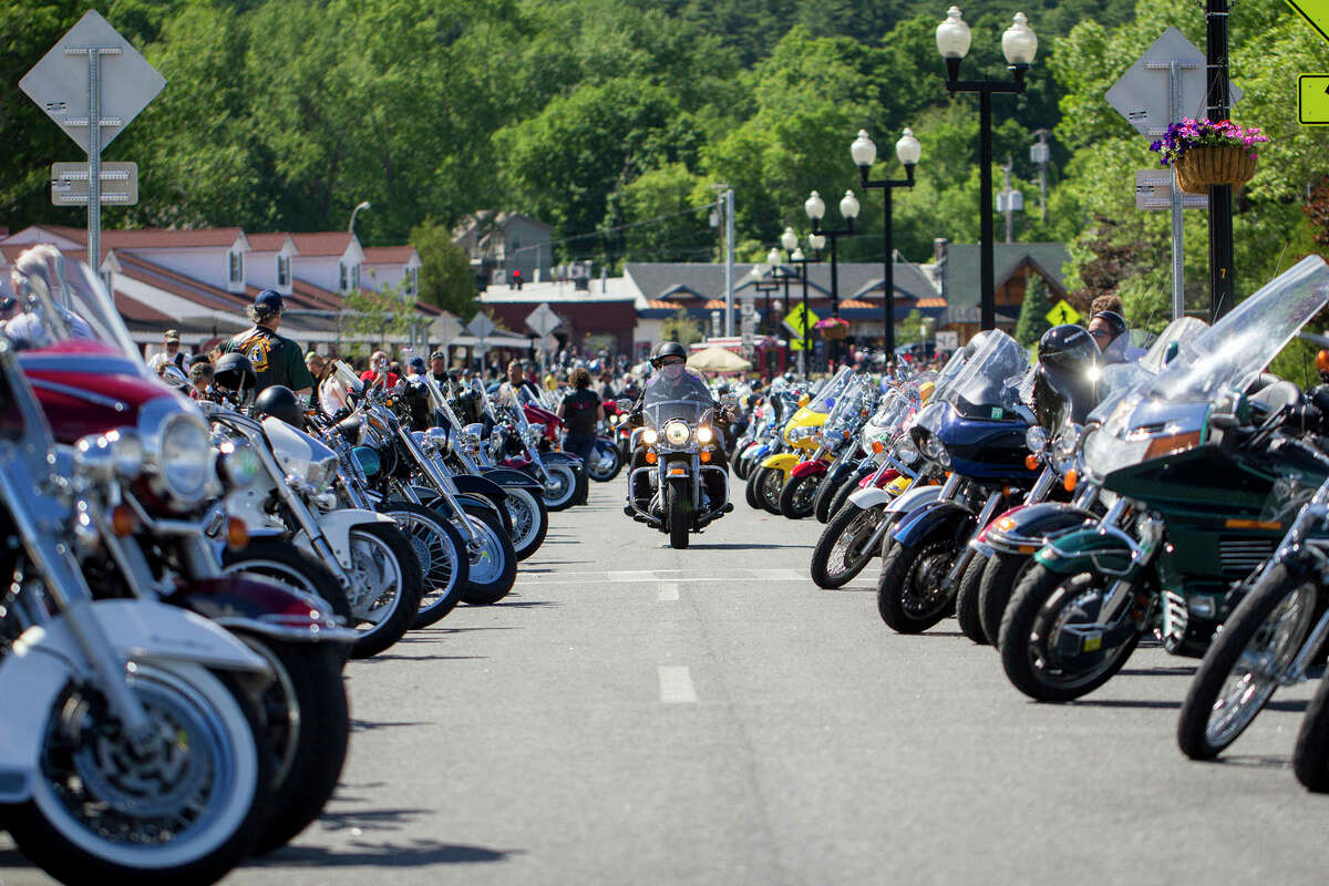 Over 50,000 people were in attendance for the Americade motorcycle rally in Lake George, N.Y. on Friday, June 6, 2014.