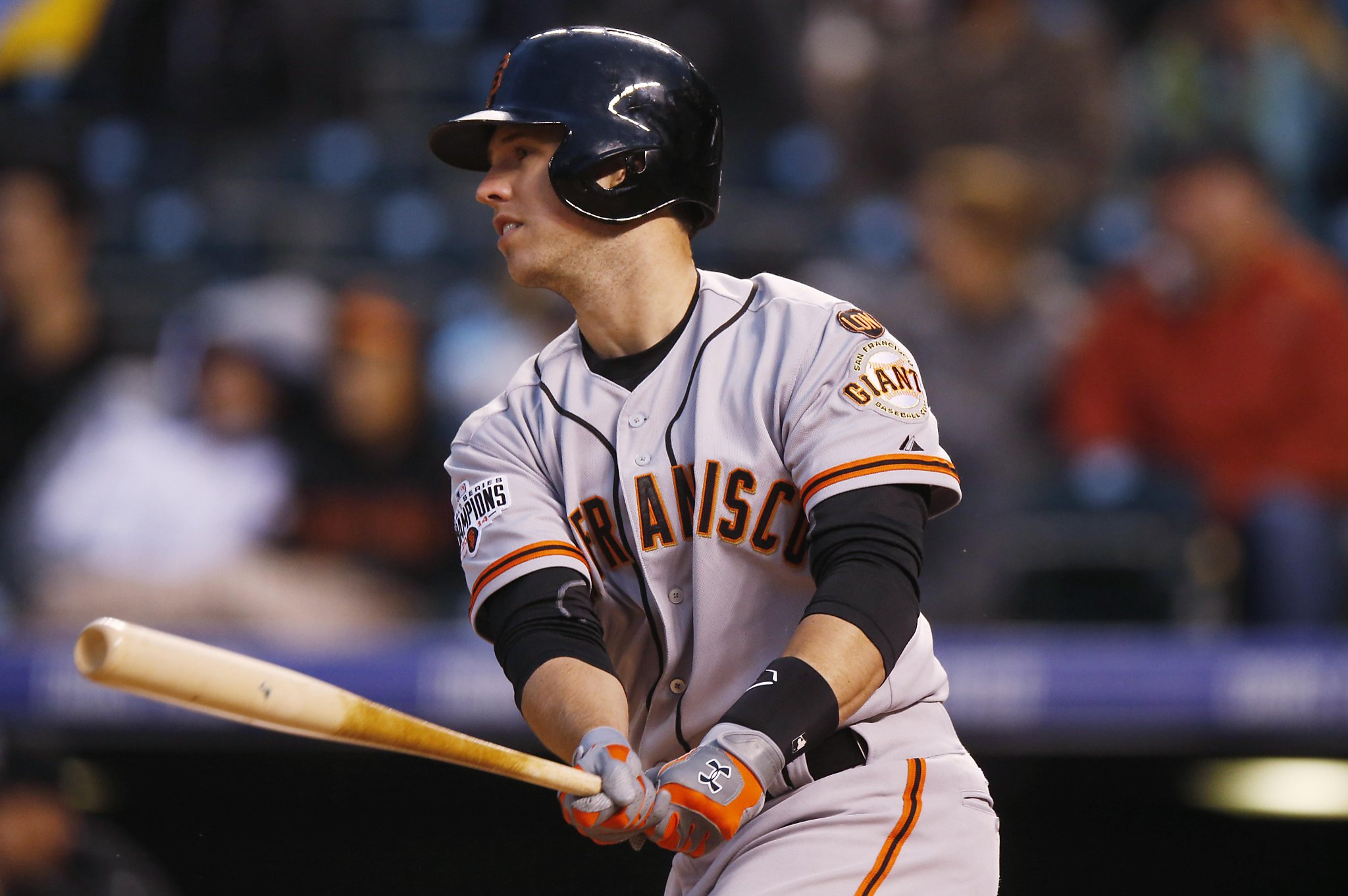 Travis Ishikawa Wearing San Francisco Giants We Own The Pennant